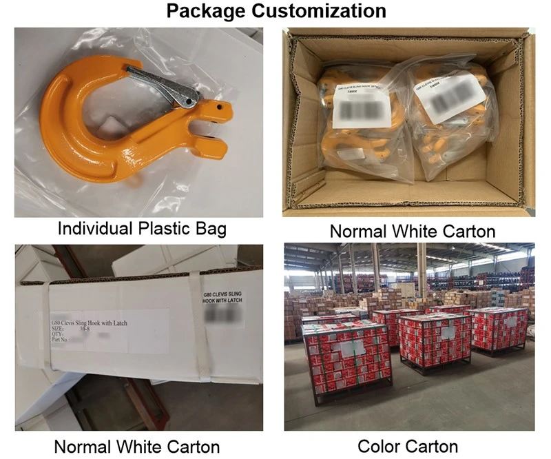 Package Customization-chain sling with clevis grab hook